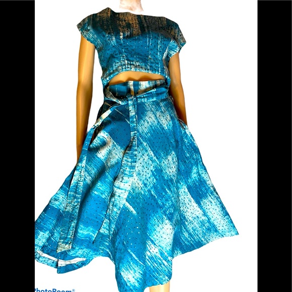 Vintage Lila Bath circle skirt and top size 14 - Picture 3 of 16